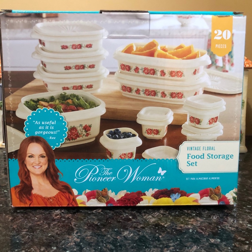 ❌SOLD❌ Pioneer Woman Vintage 20pc food storage - Picture 3 of 6